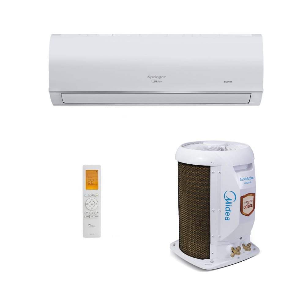 Encontraproduto.com.br - Ar Condicionado Split Hi Wall Inverter Springer Midea AirVolution Connect 12000 BTU/h Frio 42AFVCI12S5 - 220 Volts