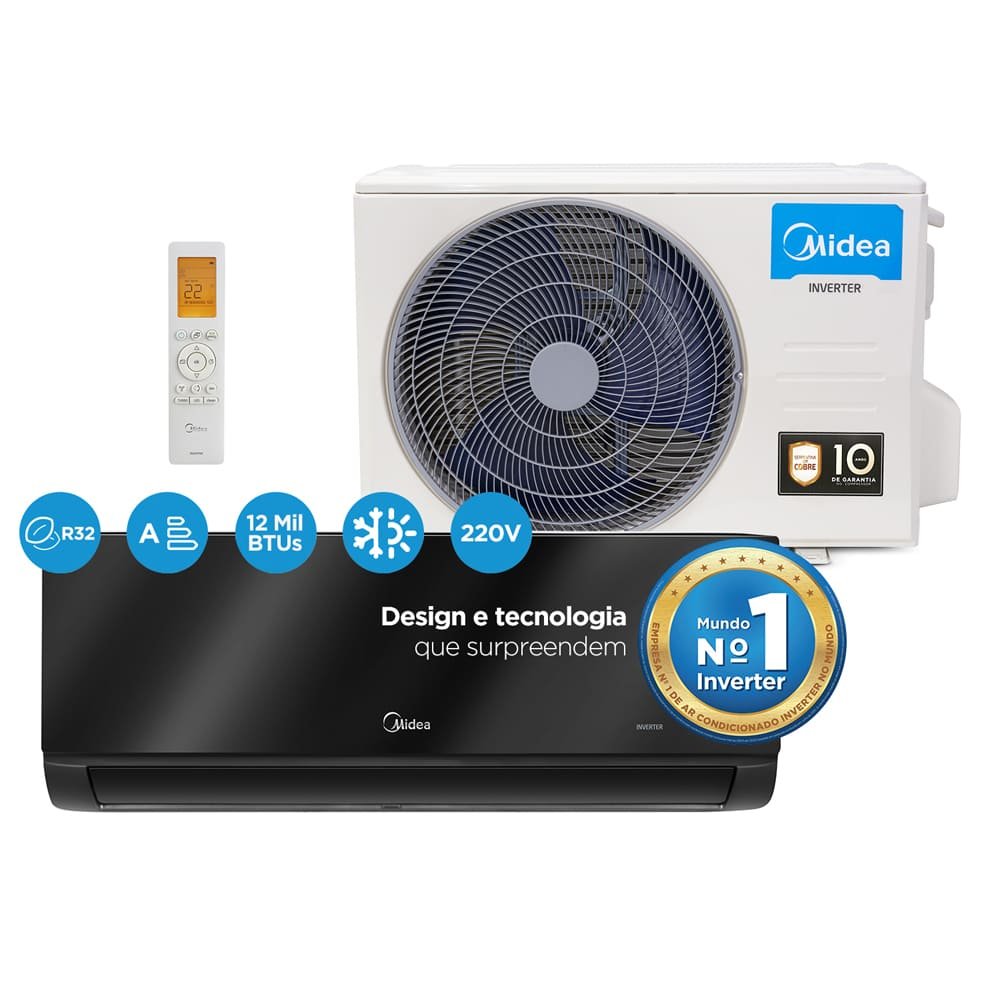 Encontraproduto.com.br - Ar Condicionado Split Hi Wall Inverter Springer Midea Xtreme Save Connect 12000 BTU/h Quente e Frio 42MGVQI12M5 – 220 Volts