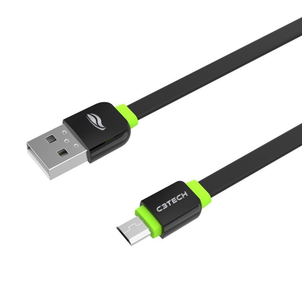 Encontraproduto.com.br - Cabo USB-Micro USB 2,0A 1m CB-100BK Preto C3Tech