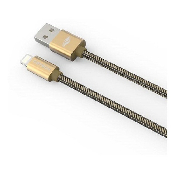 Encontraproduto.com.br - Cabo USB-Lightning CB-210GD Dourado C3Tech