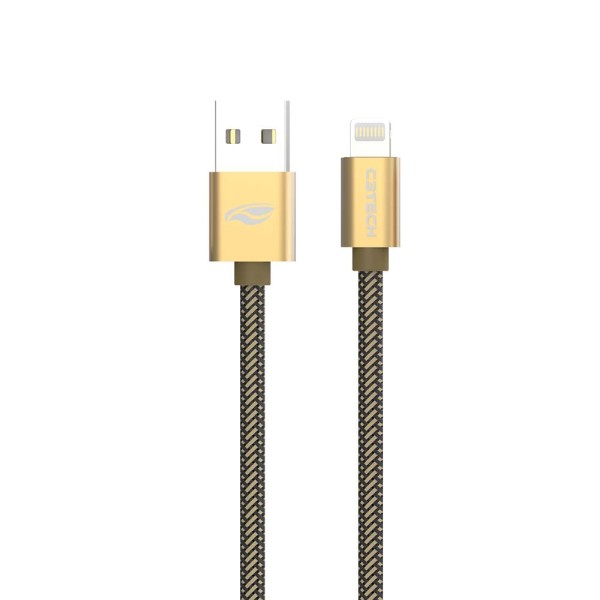 Encontraproduto.com.br - Cabo USB-Lightning CB-210GD Dourado C3Tech