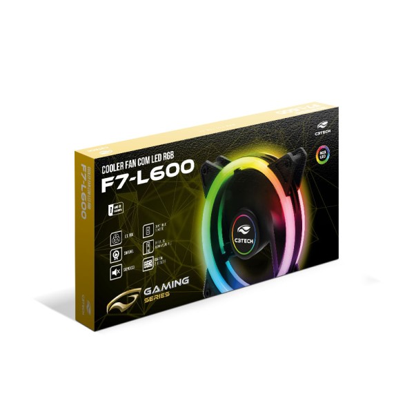 Encontraproduto.com.br - Kit Cooler Fan F7-L600Rgb C3Tech
