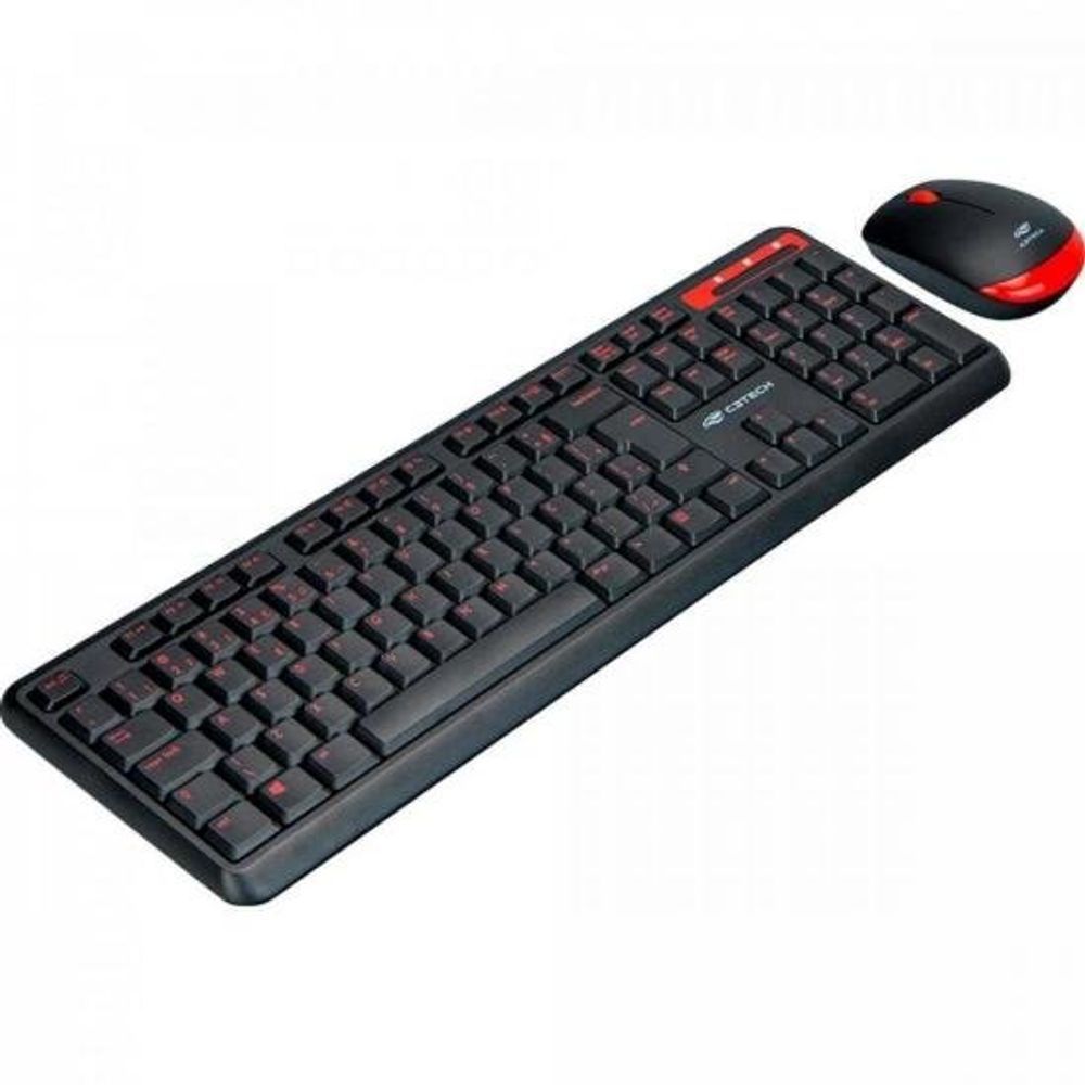 Encontraproduto.com.br - Kit Teclado E Mouse C3tech K-w100bk, Wireless, Abnt2, 1200dpi