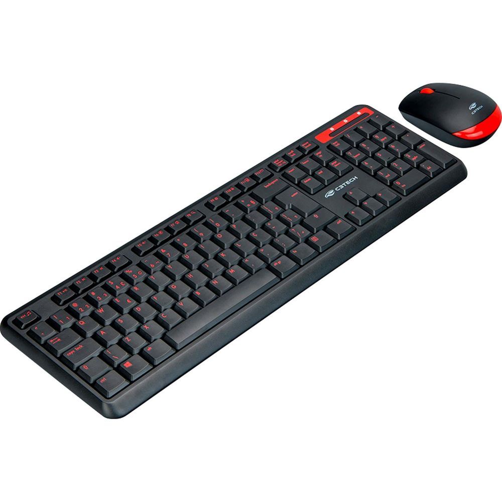 Encontraproduto.com.br - Kit Teclado E Mouse C3tech K-w100bk, Wireless, Abnt2, 1200dpi