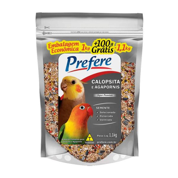Alimento Prefere Mix para Calopsitas e Agapornins 1,1kg