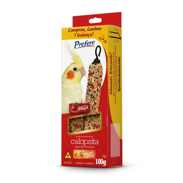 Bastão Prefere Maçã para Calopsita com Balancinho 100gr