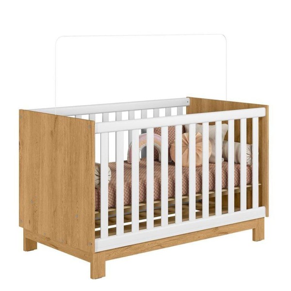 Berço Mini Cama Q Encanto Slim Freijo Toq-branco Acetinado - Qmovi