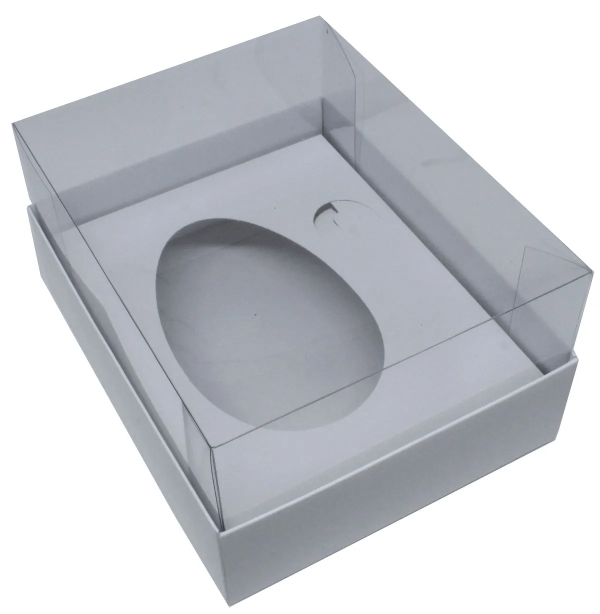 Encontraproduto.com.br - Caixa Base Ovo de Colher 250g Branco Sem Colher c/5 Un YINPACK