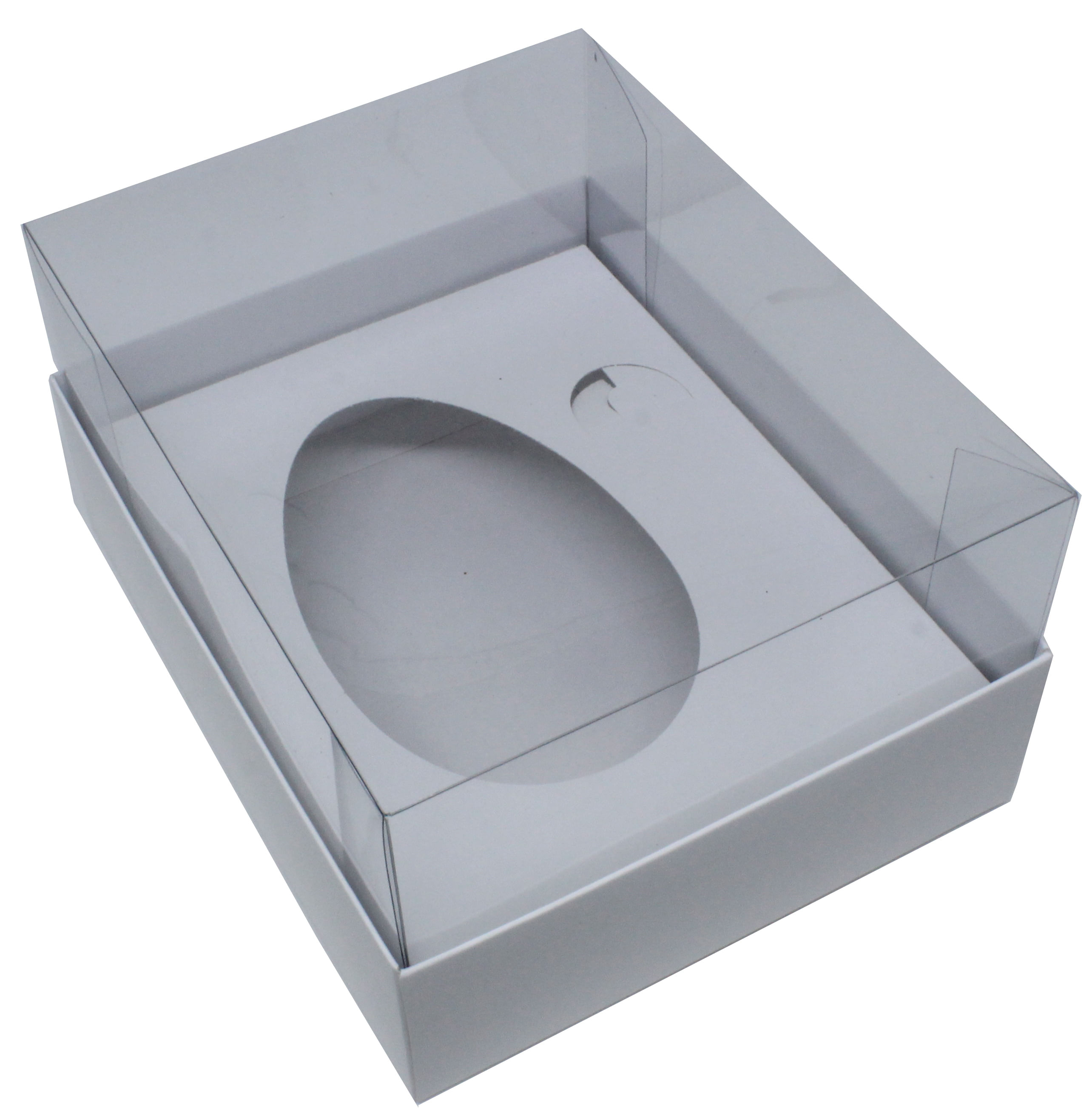 Encontraproduto.com.br - Caixa Base Ovo de Colher 250g Branco Sem Colher c/5 Un YINPACK