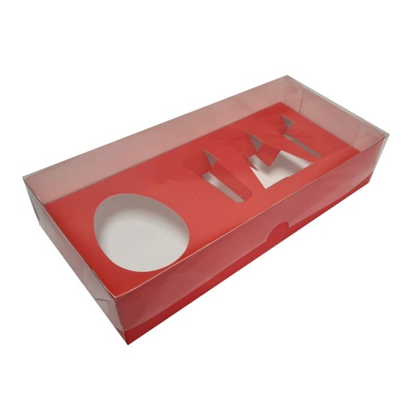 Encontraproduto.com.br - Yinpack Cx P/Ovo Kit Conf.150G Vermelho C/5