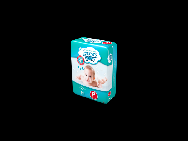 Encontraproduto.com.br - Fraldas Descartáveis Flock Baby P 50 Unidades