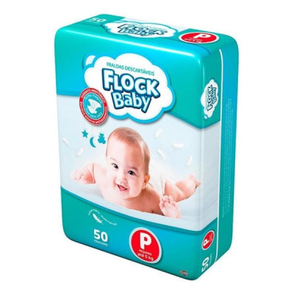 Fraldas Descartáveis Flock Baby P 50 Unidades