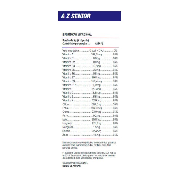 Encontraproduto.com.br - Suplemento Alimentar Borg A Z Senior 60 Cápsulas Gel