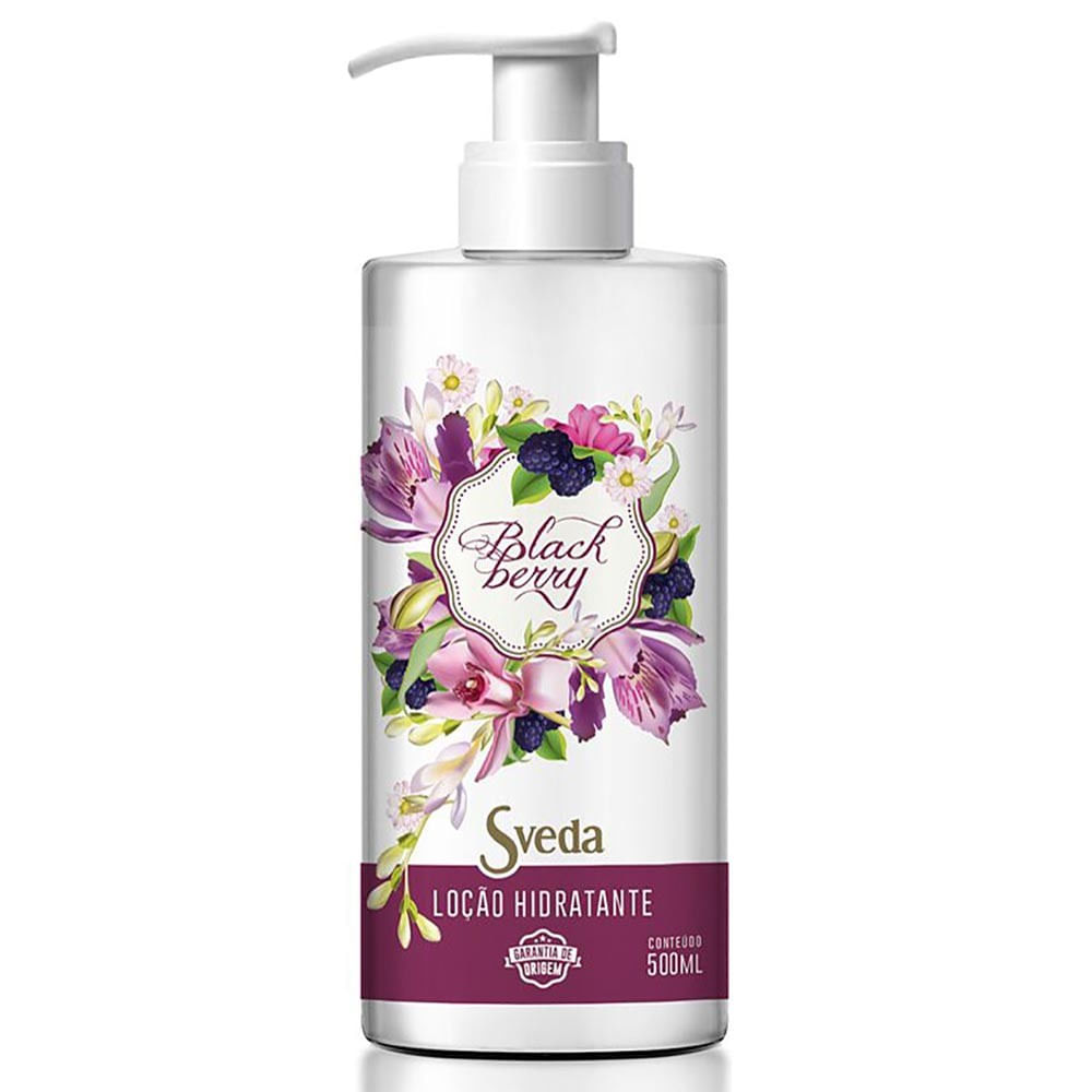 Loção Hidratante Sveda Black Berry 500ml