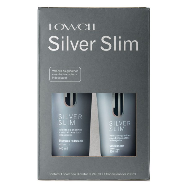 Encontraproduto.com.br - Shampoo + Condicionador Lowell Silver Slim Kit Com 2 Produtos