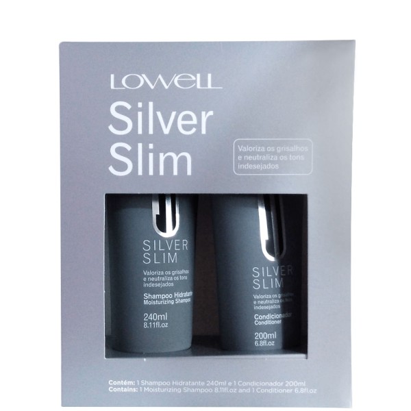 Encontraproduto.com.br - Shampoo + Condicionador Lowell Silver Slim Kit Com 2 Produtos