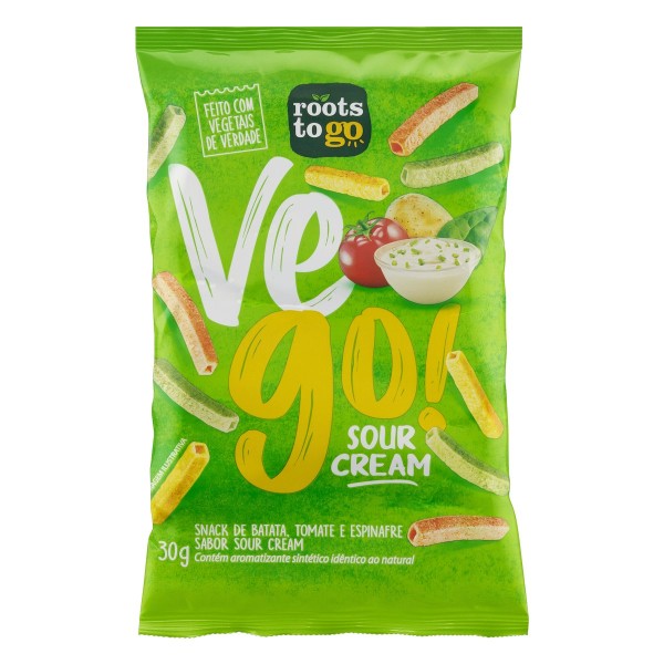 Encontraproduto.com.br - SNACK ROOTS TO GO VEGO 30g, SOUR CREAM