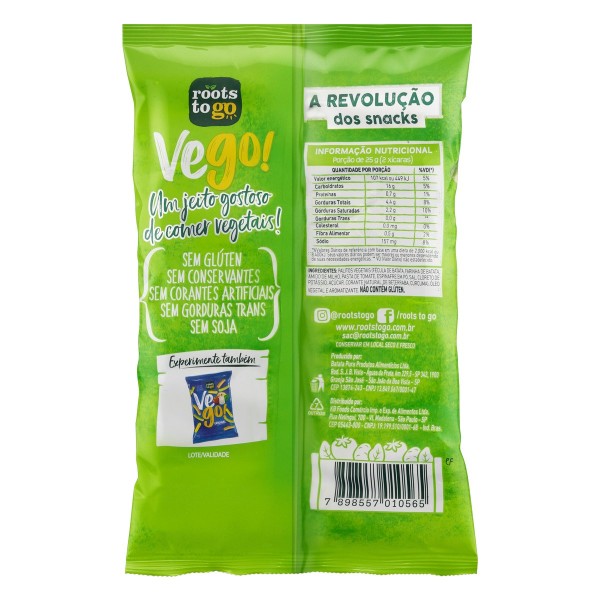Encontraproduto.com.br - SNACK ROOTS TO GO VEGO 30g, SOUR CREAM