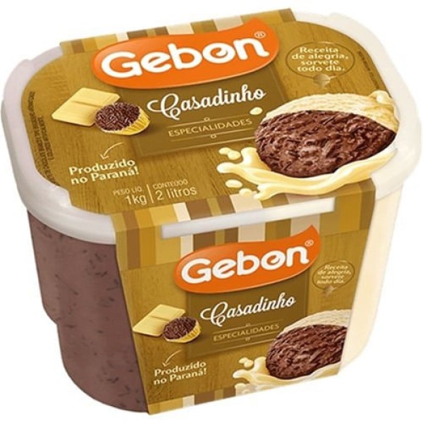 Sorvete Casadinho Especial Gebon 2L
