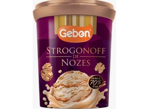 Sorvete Strogonoff de Nozes Premium Gebon 700ml