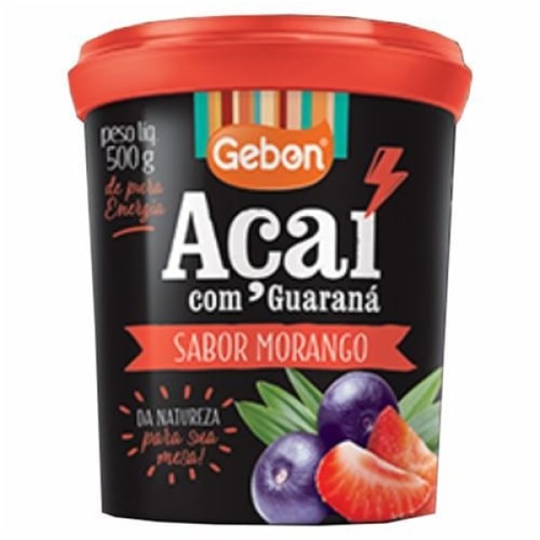 Açaí c/ Guaraná Morango Gebon 500g