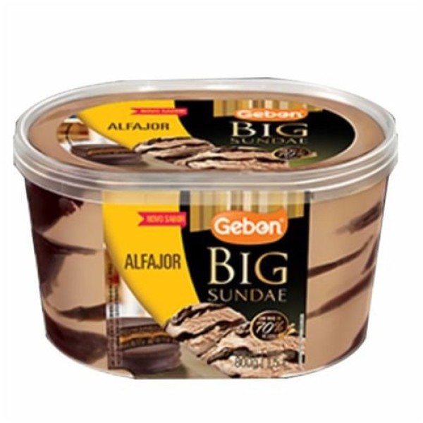 Encontraproduto.com.br - Sorvete Alfajor Big Sundae Gebon 1,5L