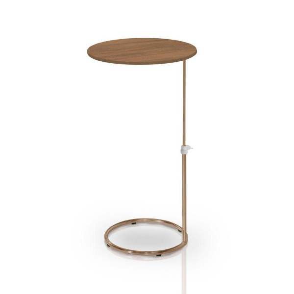 Encontraproduto.com.br - Mesa Apoio Paty Regulável Base Aço Cobre Estilo Industrial