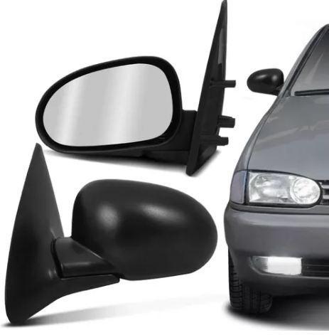 Encontraproduto.com.br - Retrovisor Gol G2 Bola 1996 1997 1998 1999 Preto sem Controle 2 Portas