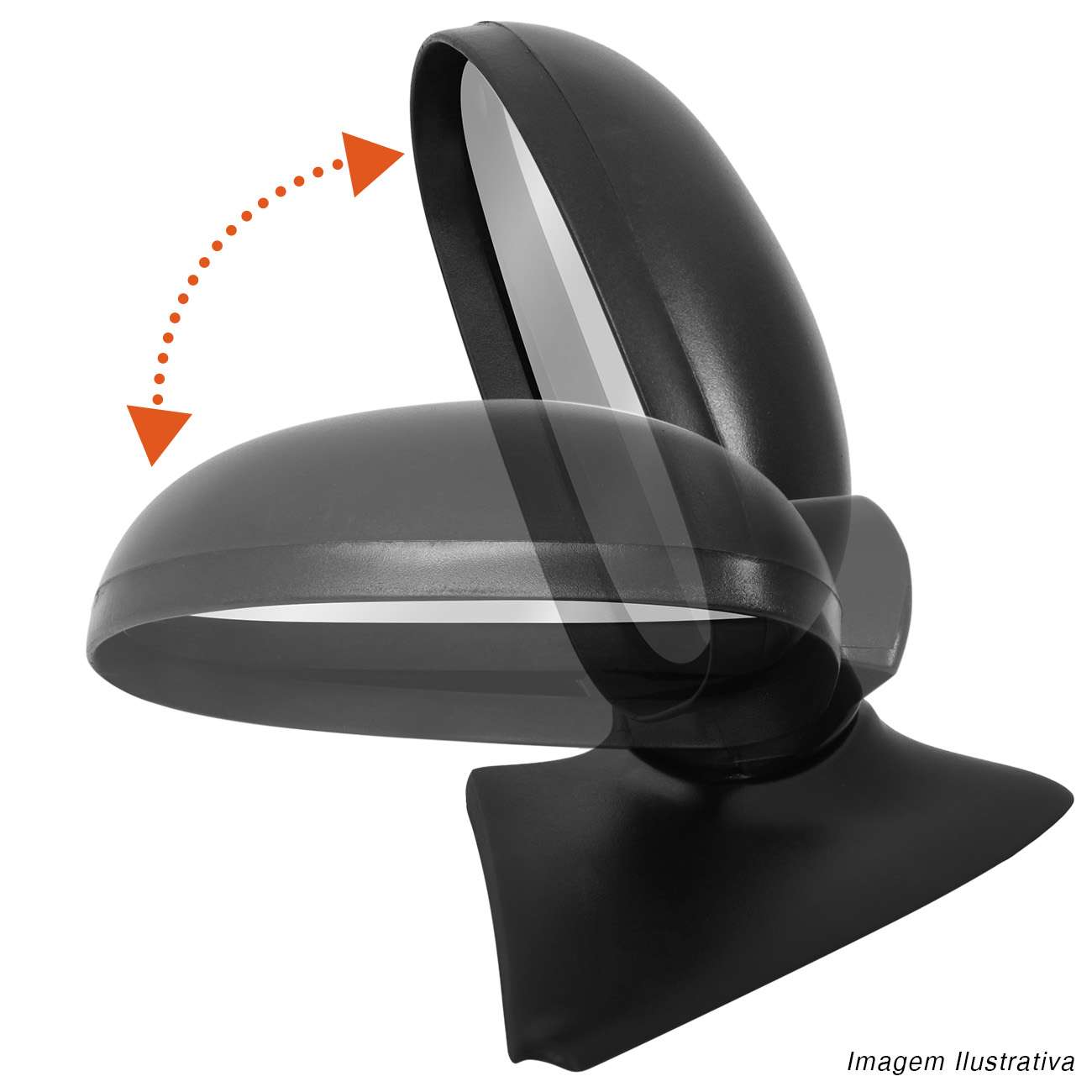 Encontraproduto.com.br - Retrovisor Gol G2 Bola 1996 1997 1998 1999 Preto sem Controle 2 Portas