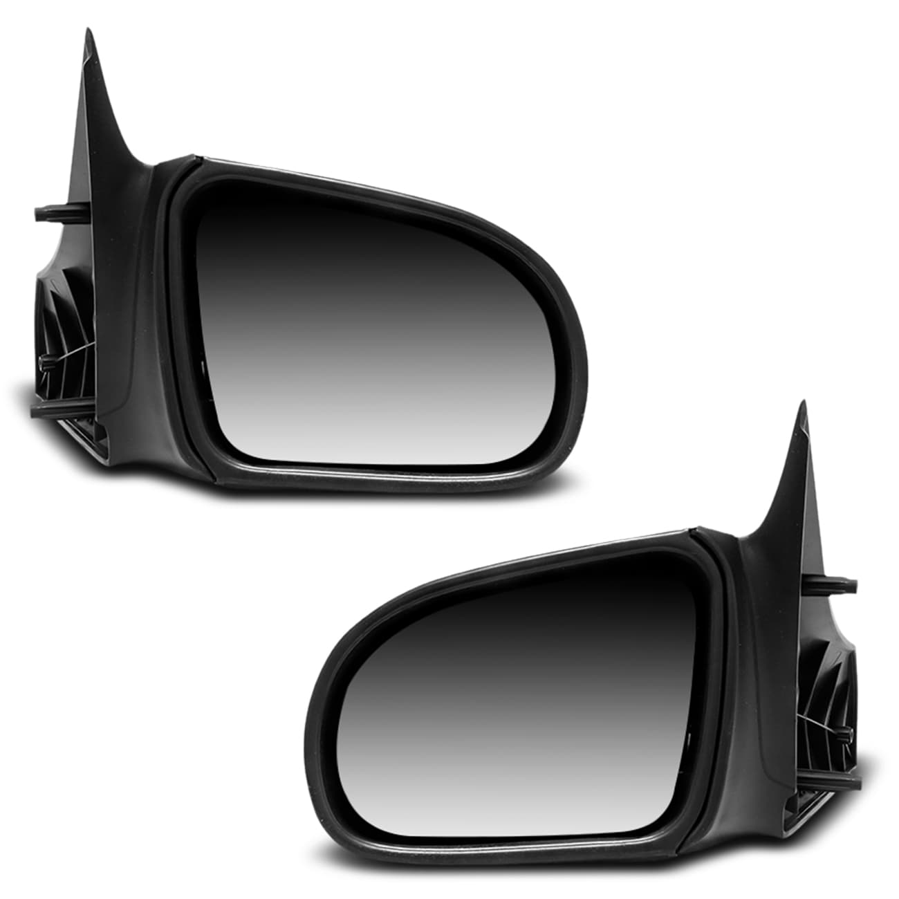 Encontraproduto.com.br - Retrovisor Manual Externo Corsa 94 a 2009 Fixo sem Controle Interno Espelho Preto