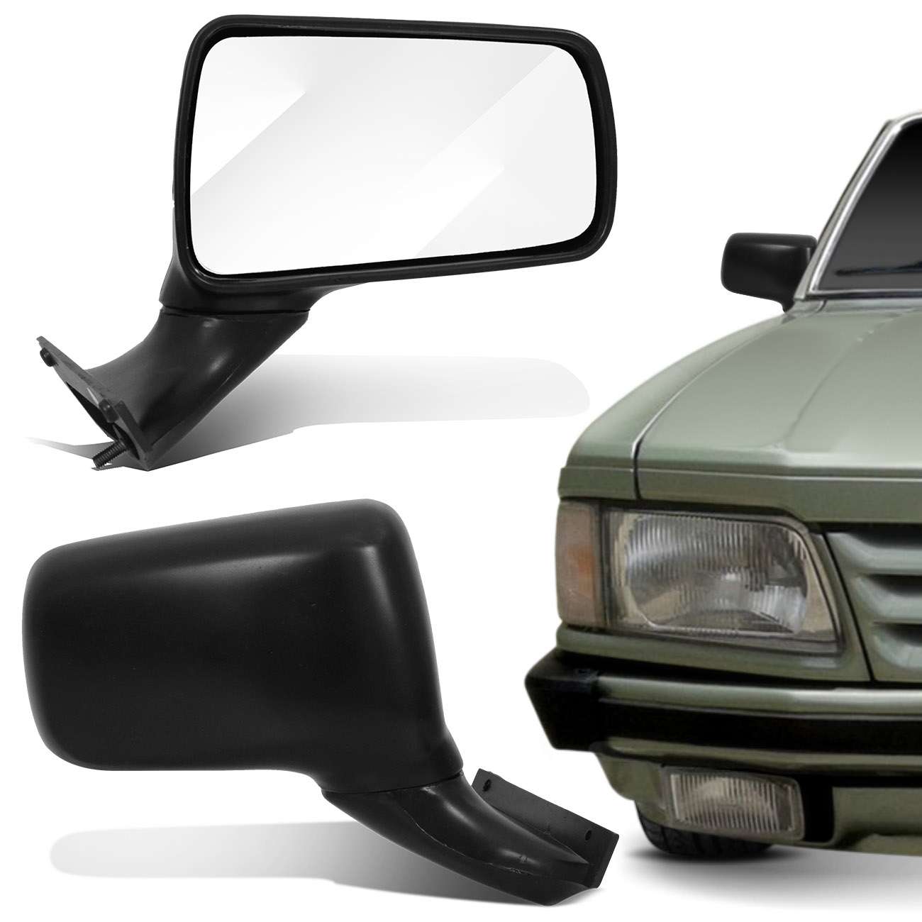 Encontraproduto.com.br - Retrovisor Del Rey Pampa 1985 a 1997 lado direito sem controle Retrovex RX3330
