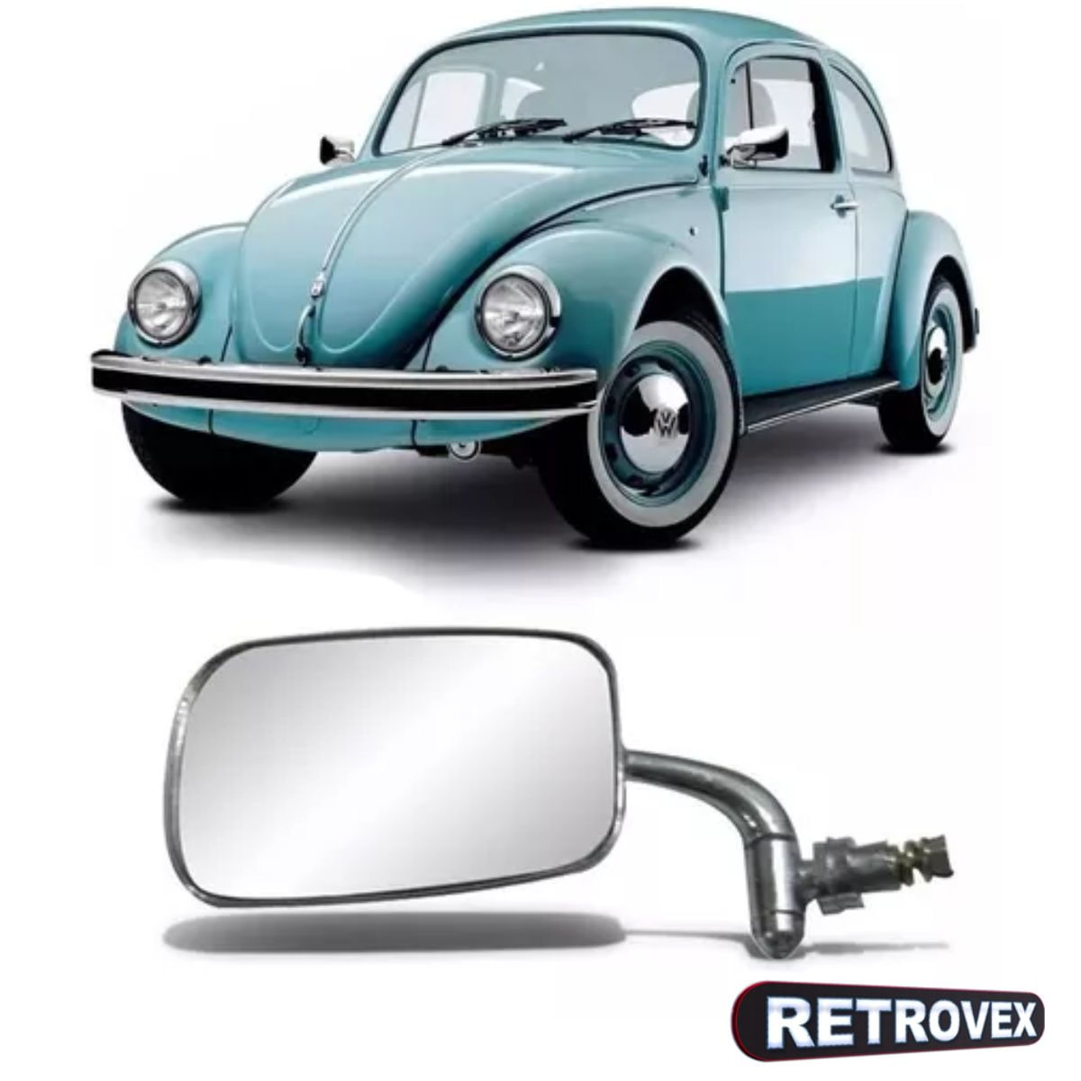 Encontraproduto.com.br - 6629 - Retrovisor Cromado Le - Fusca - Retrovex