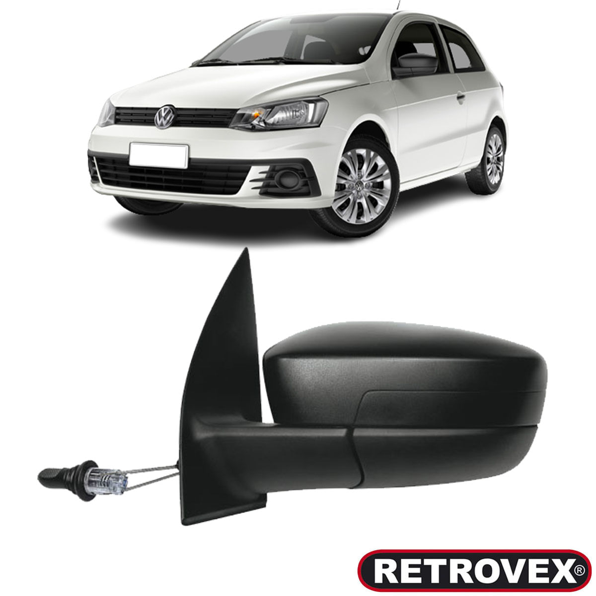 Encontraproduto.com.br - Retrovisor Esquerdo Gol GV Elétrico Plano RETROVEX RX1193