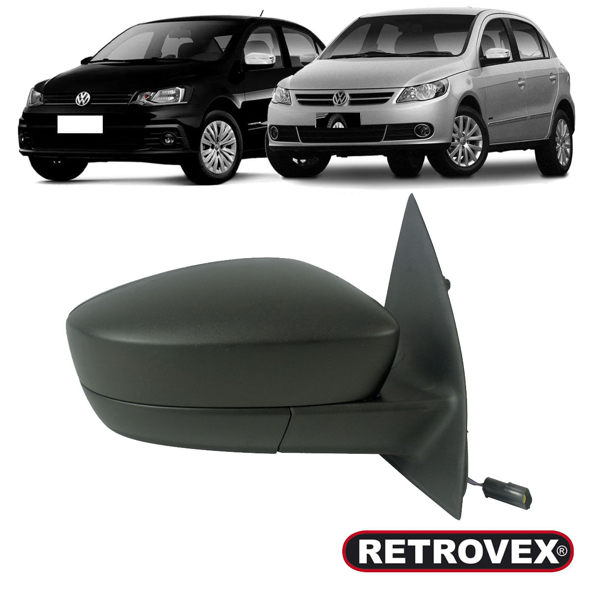Encontraproduto.com.br - Retrovisor Gol Voyage G6 2013 2014 2015 2016 Preto 2 e 4 Portas com Controle