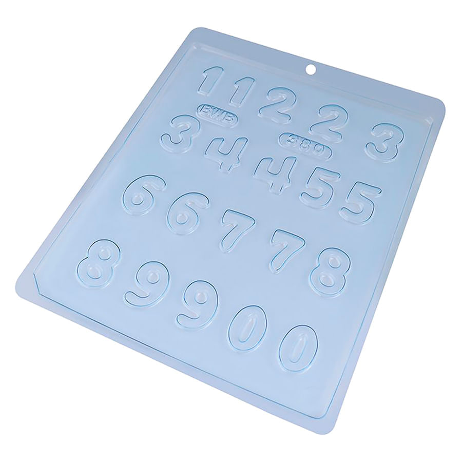 Encontraproduto.com.br - Forma PVC Números c/20 Cavidades Ref.380 - BWB