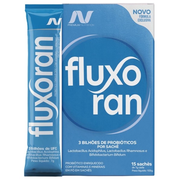 Encontraproduto.com.br - Fluxoran (Probióticos com Vitaminas) 15 Sachês - Nutrends