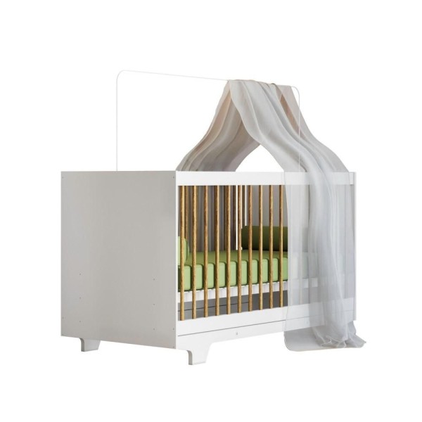 Encontraproduto.com.br - Berço Mini Cama Flocos Com Colchão Tigus Baby Branco