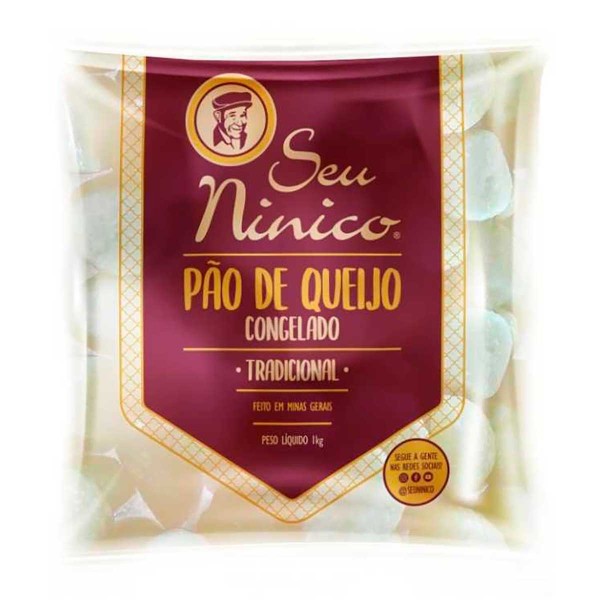 Encontraproduto.com.br - PAO DE QUEIJO TRADICIONAL SEU NINICO 1KG