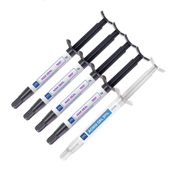 Encontraproduto.com.br - Kit Selante Max Seal Branco com 5 Seringas 2g + Condicionador Ácido 37% - Maquira