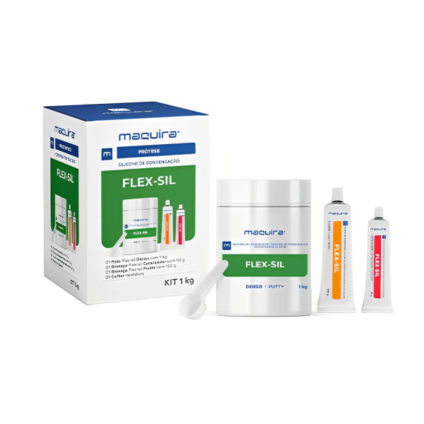 Kit Silicone de Condensação Flex-Sil 1kg - Maquira