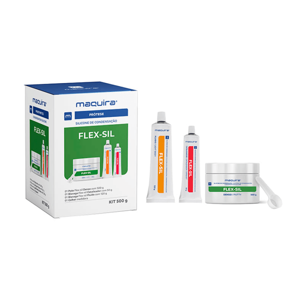 Kit Silicone de Condensação Flex-Sil 500g - Maquira