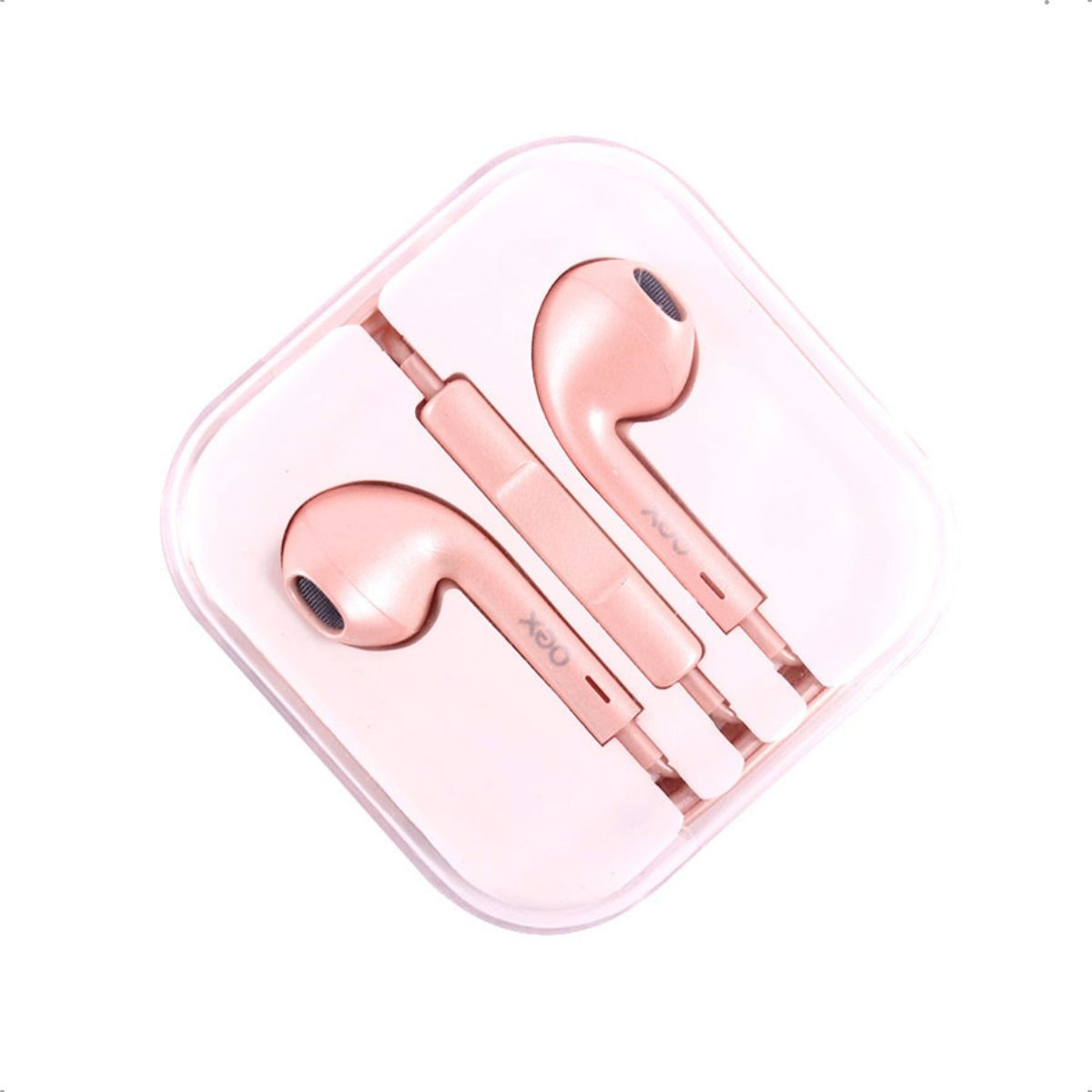 Encontraproduto.com.br - Fone De Ouvido Intra Auricular Com Microfone Oex Colormood Fn204 - Rosa Metalizado