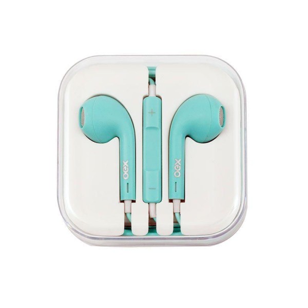 Encontraproduto.com.br - Fone De Ouvido Intra Auricular Com Microfone Oex Colormood Candy Fn204 - Azul (Tom Pastel)
