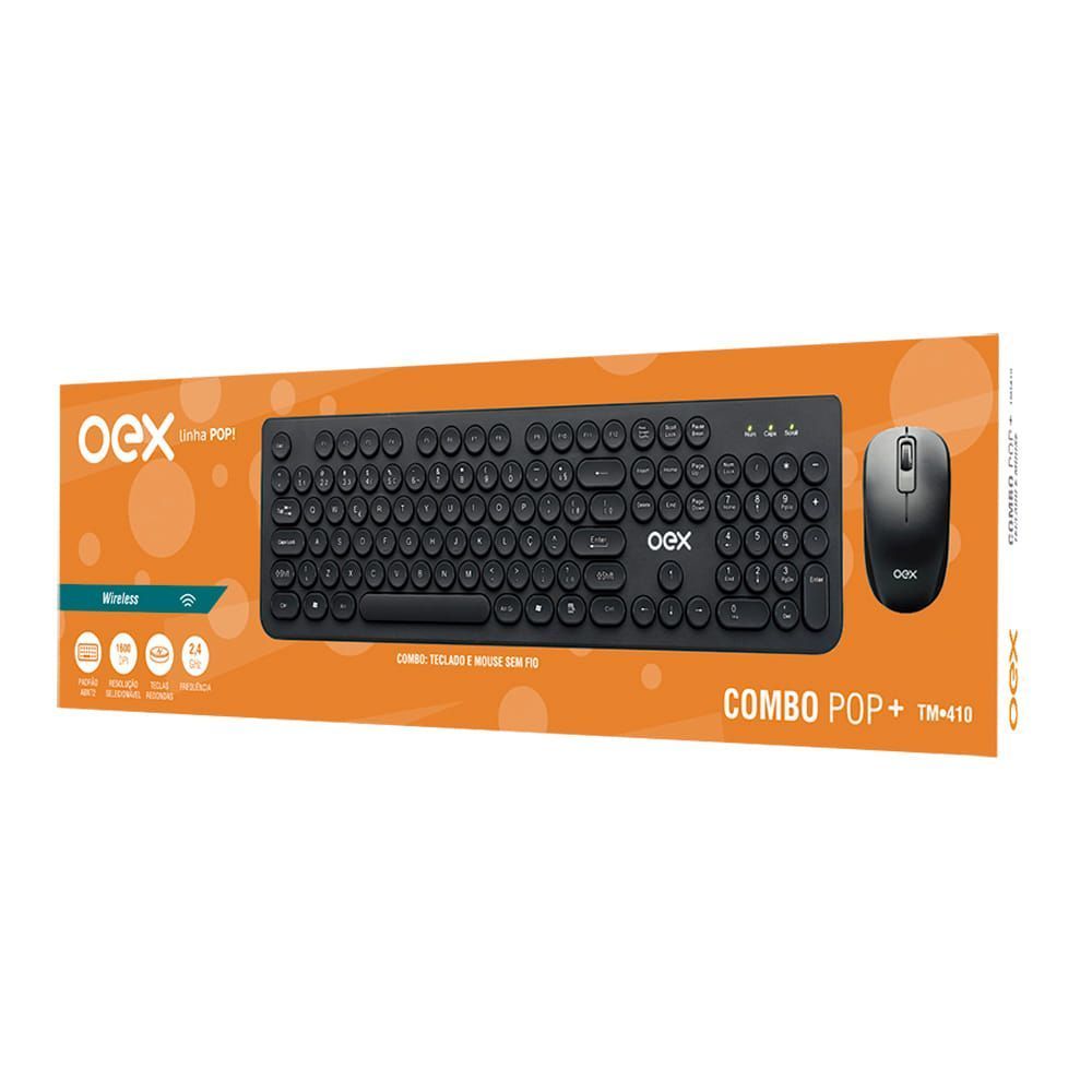 Encontraproduto.com.br - Teclado e Mouse sem Fio Pop ABNT2 TM410 OEX