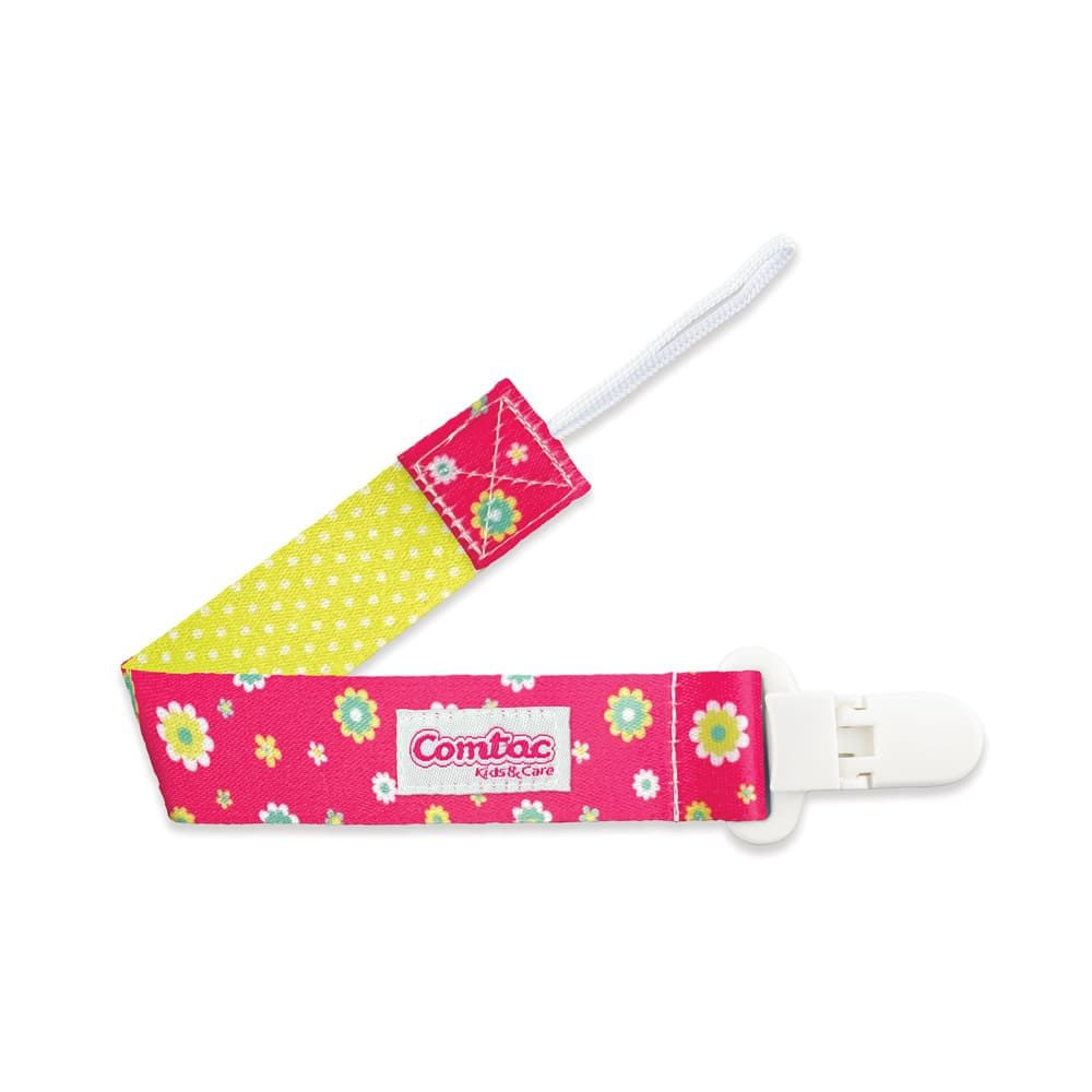 Prendedor de Chupetas Flores Primavera e Poá Comtac Kids