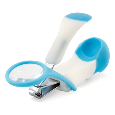 Encontraproduto.com.br - Cortador de Unha Infantil Comtac Kids com Lupa - Azul