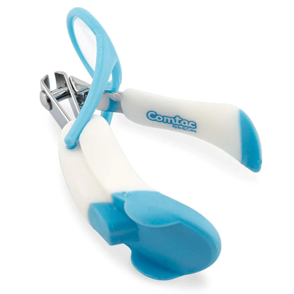 Encontraproduto.com.br - Cortador de Unha Infantil Comtac Kids com Lupa - Azul