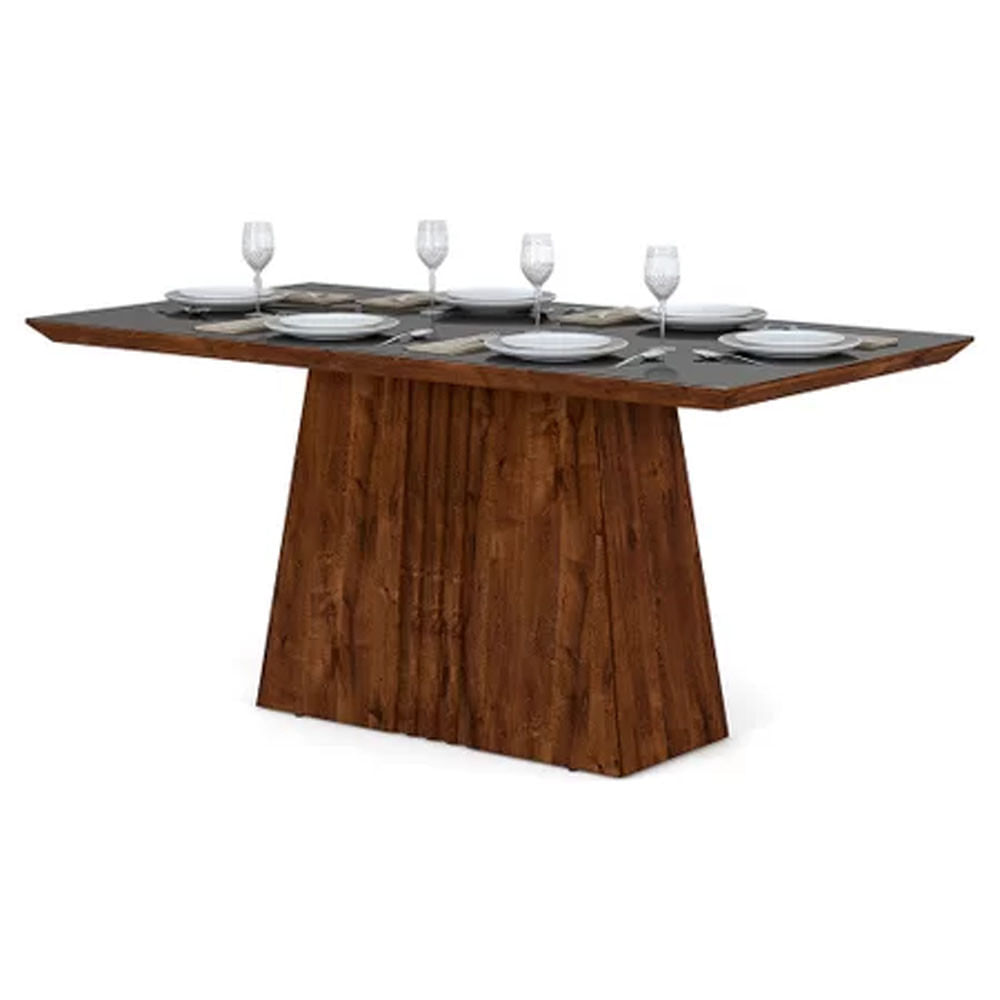 Mesa de Jantar Itália Tampo Chanfrado 6 Lugares DJ Móveis