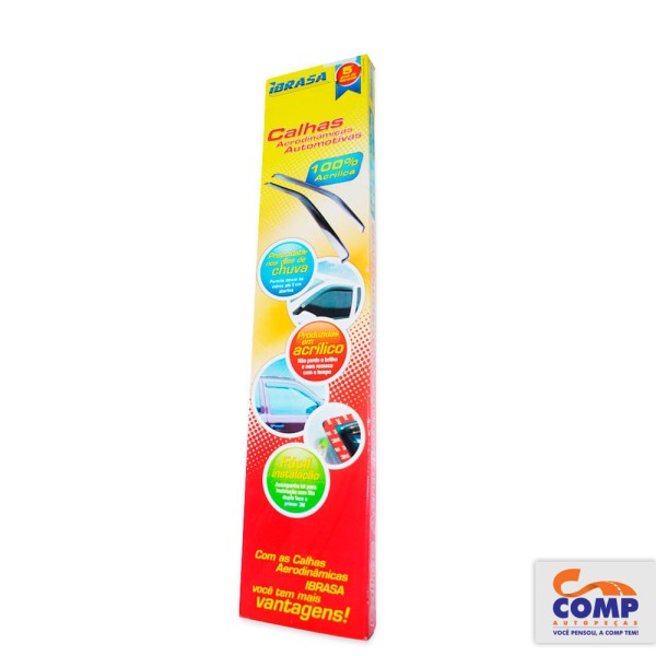 Encontraproduto.com.br - Calha de Chuva Fit 4 portas 2003 até 2008 Ibrasa 12503