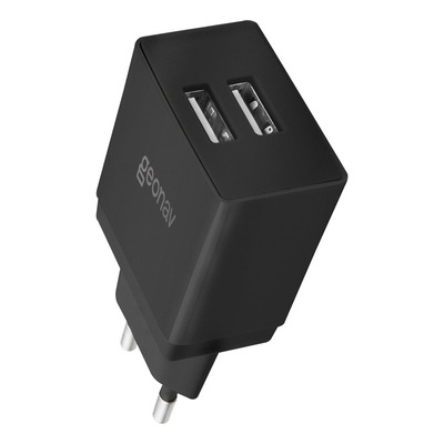 Carregador Universal Duas Portas Usb Branco 2.1a Bivolt